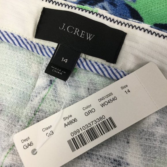 J Crew NWT floral print zipper shorts Size 14 - Picture 5 of 5